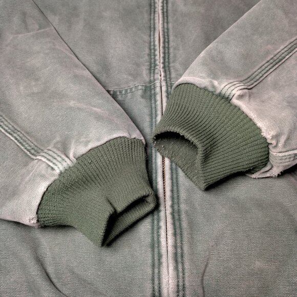 Vintage 1990s Carhartt Jacket 2XL Green Canvas Workwear USA Union Made JQ294 - Picture 16 of 16